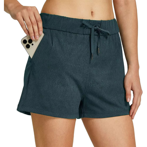 Custom New Breathable Eco-Friendly Quick Dry Women's Streetwear Shorts with <b>Drawstring</b> Closure and Pattern Casual Wear - Product Image 3