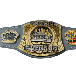 เข็มขัดแชมป์คุณภาพสูง SF และ Smoke ดีไซน์เยี่ยม พร้อมสายรัดสีดำและสีเทาคุณภาพพรีเมียมจาก Everest Designs สวมใส่สบาย - Product Image 5