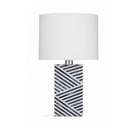 Haute qualité Zig Zag Design os incrustation lampe de Table bureau chevet coin lampes de Table cadeau de mariage décoration de la maison os lampes de Table