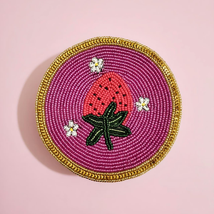 Beaded <b>Coaster</b> 10mm Thick <b>Drink</b> <b>Coaster</b> Embroidery Table Mat Cup Eco-Friendly Customizable Beaded <b>Coaster</b> Best Price - Product Image 6