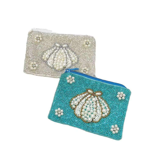 Hot Selling Handmade Beaded Coin Pouch <b>Small</b> Zipper Purse Vintage Ethnic <b>Wallet</b> for Women At Best Price - Product Image 3
