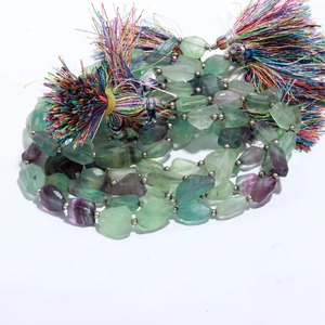 Perles de fluorite naturelle multicolores facettées, perles de pierres précieuses de fluorite de couleurs mélangées pour la fabrication de bijoux, vente en gros, usage en vrac - Product Image 6