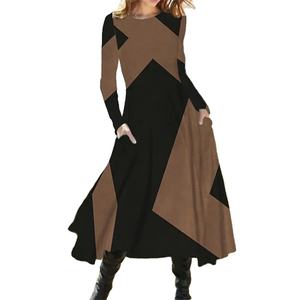 Nuevo vestido de fiesta elegante informal para mujer, vestido Midi holgado de manga larga con bolsillos para primavera y otoño para mujer - Product Image 4