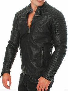 Veste en cuir de vachette souple, style motard, manteau décontracté, qualité supérieure, cuir véritable, coupe ajustée, design élégant et durable - Product Image 5