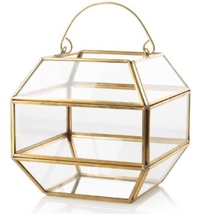 Geometric <b>Lantern</b> Wholesale Bulk MOQ Metal Candle Holder for Home Hotel Restaurant <b>Indoor</b> Outdoor Decor - Product Image 1