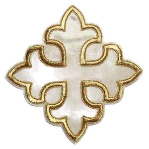 Este es un hilo de oro bordado a mano con un parche de cruz griega para vestimentas litúrgicas. - Product Image 5
