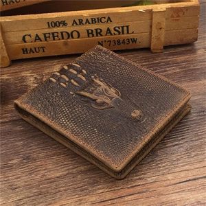 Portefeuille homme bifold style rétro, portefeuille court fait main, porte-cartes multiples, portefeuille en cuir fabriqué au Bangladesh - Product Image 4