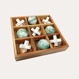 Tac Tic Toe en résine noire blanche jouet éducatif jeu de fête intérieur/extérieur pour les familles de 2 à 4 ans en bois - Product Image 6