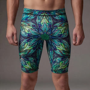 Shorts de sport pour hommes, fitness, yoga, compression, séchage rapide, haute élasticité, taille mi-haute, 100% polyester, coupe-vent, anti-UV - Product Image 5