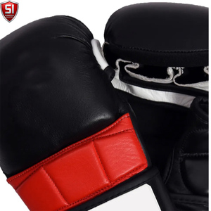 Gants de sparring MMA de haute qualité, sur mesure, en cuir PU, antidérapants, avec sangle de poignet réglable, fermeture auto-agrippante, pour adultes - Product Image 3
