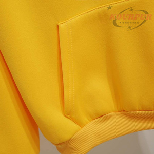 Sudadera con Capucha Amarilla para Mujer, de Algodón Tejido, con Bolsillo Delantero, Estilo Casual para Otoño - Product Image 2