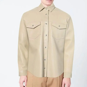 เสื้อแจ็คเก็ตหนังสีเบจพรีเมียม ORREN – ดีไซน์เรียบหรูมีระดับ – คอลเลกชันระดับไฮเอนด์สำหรับผู้ชาย - Product Image 4