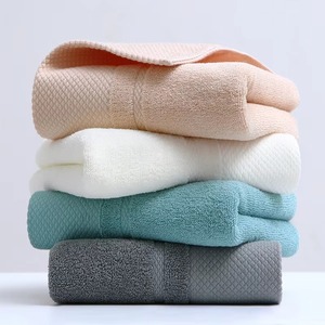 Serviette de toilette en coton écologique réutilisable, douce, respirante, séchage rapide, fournisseur OEM en gros, couleur unie, tissée en terry - Product Image 1