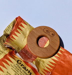 Clip Sellador de Bolsas de Madera Único con Forma de Donut para Cocina y Hogar, Organizador de Clips para Bolsas, 5 Piezas - Product Image 5