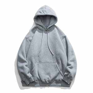 Sweat-shirt à capuche carré surdimensionné pour homme, style streetwear, couleur unie, logo personnalisé, tricoté pour l'automne - Product Image 4