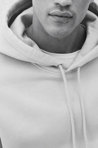 Customizable Beige Hoodie for Wholesale Orders Logo Embroidery Printing Soft Cotton Polyester Blend Personalized Bulk Orders - Product Image 4