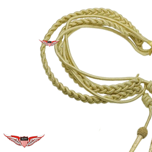 Aiguillette d'uniforme en fil d'argent torsadé avec embout métallique - Product Image 2