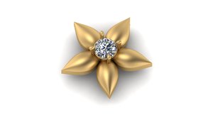 Fashion Women's Jewelry 14K Solid Gold VVS Moissanite Icy Flower Custom Cute Brilliant Cut Pendant Bridal Gift Weddings Parties - Product Image 4