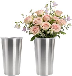 Best Selling Modern Decorative Aluminum Flower <b>Vase</b> Stylish Home Accent Lightweight Durable Centerpiece <b>Unique</b> Design - Product Image 2
