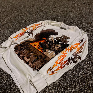 Camiseta Personalizada con Logotipo, Ropa Urbana para Hombre, Impresión Digital de Alta Calidad, Estilo Hip Hop, Talla Grande, 100% Algodón, Doble Capa, Manga Corta, Color Sólido - Product Image 3