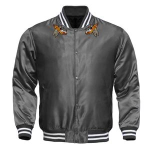 Veste de baseball d'hiver entièrement personnalisée en toile pour hommes avec logo sur le devant, prix bas, fabriquée au Pakistan - Product Image 1