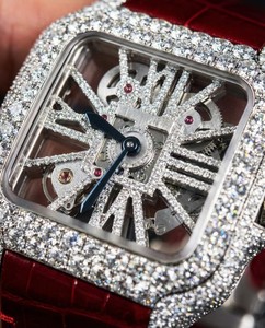 Montre mécanique de luxe carrée avec grand cadran en diamant moissanite, design sur mesure, style hip-hop - Product Image 2