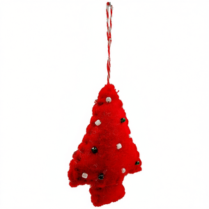 Décoration de Noël suspendue en feutre de laine, artisanat traditionnel en forme d'arbre, écologique et durable, motif flèche rouge, idéale comme cadeau - Product Image 2