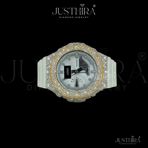 Reloj de Pulsera con Diamantes de Moda, Reloj de Diamantes Moissanite Premium, Reloj de Lujo con Bisel de Diamantes G-Sh0ck al Mejor Precio - Product Image 2