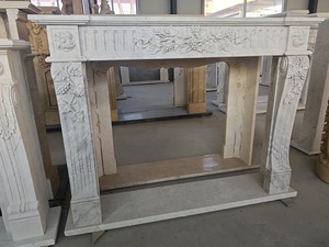 Chimenea <span class=keywords><strong>de</strong></span> Mármol Blanco Natural con Ángeles para <span class=keywords><strong>Decoración</strong></span> del Hogar, Precio <span class=keywords><strong>de</strong></span> Fábrica - Product Image 6