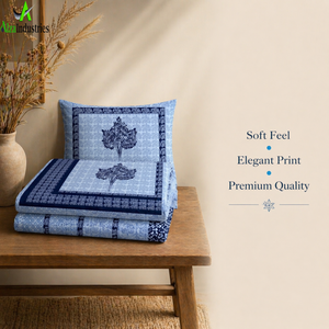 Juego de Sábanas de Algodón Azul Claro, Tamaño King, 3 Piezas, Diseño Floral, con Funda de Almohada, Colección de Ropa de Cama Suave - Product Image 4