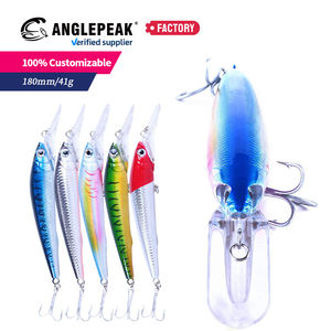 Leurres de pêche 5 couleurs eau salée 18cm 41g ABS, <span class=keywords><strong>leurre</strong></span> artificiel dur coulant type Minnow <span class=keywords><strong>pour</strong></span> la pêche au bar, au <span class=keywords><strong>brochet</strong></span>, à la perche et au walleye - Product Image 1