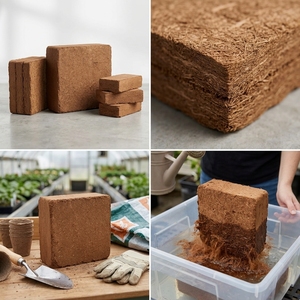 Meilleures ventes : Blocs de tourbe de coco 100 % naturelle de qualité supérieure, 5 kg, origine Inde, pour l'agriculture et la plantation - Product Image 2