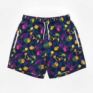 กางเกงว่ายน้ำชายแบบแห้งเร็ว OEM พร้อมเชือกผูกเอว พิมพ์ลายตามสั่ง โลโก้ตามสั่ง ชุดชายหาด ผ้าแคนวาสกันน้ำ ผ้ายืดโพลีเอสเตอร์ - Product Image 1