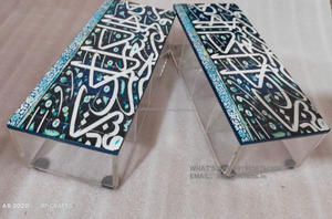 Caja de acrílico de lujo, tarro de acrílico, caja de tarro cuadrado de madera y nácar para regalo en Ramadán y EId RF Crafts - Product Image 2