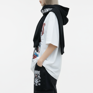 Women Eco-Friendly Streetwear Two-Piece Set Crop Top & Loose Fit Jogger <b>Pants</b> Character Print Laser Printed Spandex/Polyester - Product Image 3