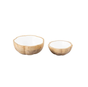 Ensemble de bols de service en bois de manguier écologiques faits à la main avec incrustations en émail, 3 pièces décoratives pour collations et salades, pour la maison et la cuisine - Product Image 6
