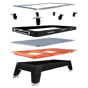 Mesa de Billar Americana de Lujo para Torneos con Base de Pizarra y Bolsillos de Cuero Genuino - Product Image 2