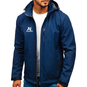 University Campus Winter Windbreaker <b>Navy</b> Branding Adjustable Hood <b>Fleece</b> Lining Personalized Color Options Front High Quality - Product Image 5