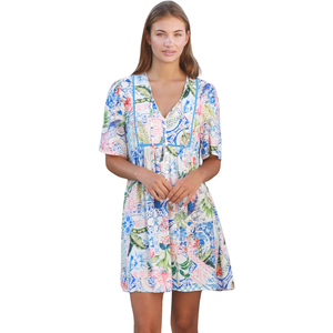 Mini vestido estampado para mujer, cómodo para el uso diario - Product Image 3