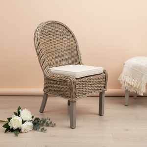 Handwoven Rattan Dining <b>Chair</b> Cushion Coastal Eco-Friendly Durable Ergonomic High-<b>Back</b> <b>Support</b> Luxury Home Hotel Restaurant - Product Image 1