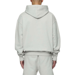 ชุดเซ็ตเสื้อฮู้ดดี้และกางเกงขาสั้นผู้ชายทรงโอเวอร์ไซส์ ดีไซน์ล่าสุด ผ้าฟลีซคอตตอน 100% ระบายอากาศได้ดี สวมใส่สบาย - Product Image 2