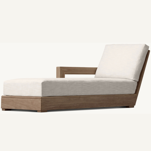 Tumbona de madera de teca para descansar con cojines suaves y cómodos, apta para uso en exteriores y resistente a la putrefacción. - Product Image 5