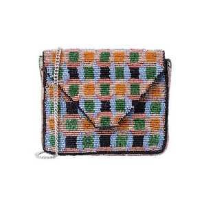 ANAM HANDICRAFT Bolso de Mano de Algodón Resistente al Agua con Bordado, Cierre de Botón, Correa Única - Bolso de Viaje de Lujo Vintage para Mujer - Product Image 1