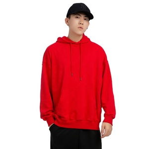 Latest Trend OEM Men's Drop Shoulder Heavy Weight Plain Drawstring Hoodie With Kangaroo Pocket Men's Pullover Hooded Sweat Shirt - Product Image 1