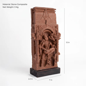 Sculpture Gajasura Vadha |   Réplique de relief de temple du 10ème siècle représentant Shiva tuant un démon, provenant d'un musée - Product Image 5