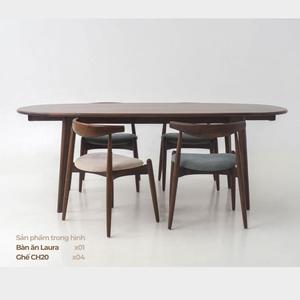 Minimalist Eco-Friendly Durable Foldable <b>Solid</b> <b>Wood</b> Dining <b>Table</b> Set with Chairs Rectangle/Round Shape - Product Image 2