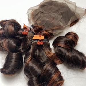 Cheveux vierges vietnamiens super double tirés, couleur orange piano, cheveux bouclés rebondissants pour femmes, prix d'usine en gros abordable - Product Image 4