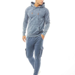 บริการ OEM ชุดวอร์มแบบย้อมสี ล้างด้วยกรด สำหรับผู้ชาย สั่งทำโลโก้ได้ MOQ ต่ำ ขายดี วัสดุทนทาน ระบายอากาศได้ดี - Product Image 1