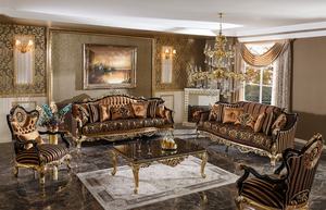 Juego de Sofás de Salón de Estilo Europeo, Moderno y Real, de 8 Plazas, Madera de Teca, Tamaño Personalizado - Product Image 6