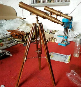 Spyglass de telescopio de latón superior hecho a mano con soporte de trípode ajustable para acampar y aventuras al aire libre - Product Image 3